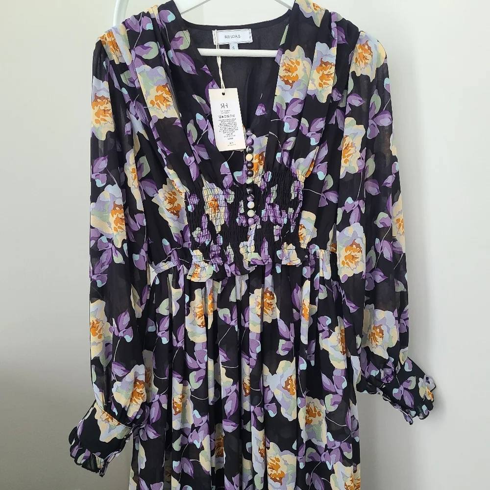 FLORAL RUFFLE DRESS - Picture 7 of 11